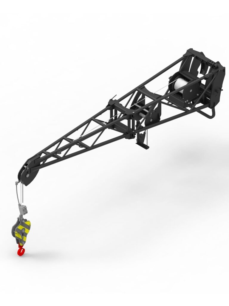 Jib with 1,200/3,000 kg winch for telehandlers